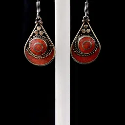AAR Jewels Rhodium-Plated Teardrop Shaped Drop Earrings-54