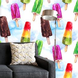 ArtzFolio Printed UV-Resistant Anti-Bacterial Watercolor Ice CreamPeel & Stick Wallpaper-image-90