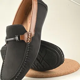 GWALK Men Solid Round Toe Black Regular Casual Shoes-picture-48