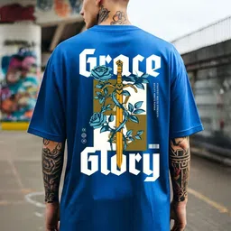 ANGERHOOD Grace And Glory Printed Round Neck Bio Finish Oversized Cotton T-shirt-picture-27