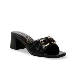 London Rag Women Leather Block Sandals-14