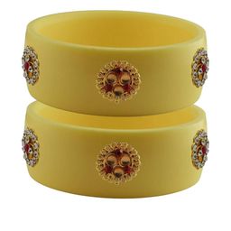 Vidhya Kangan Women Beige Bangle-image-25