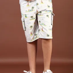 V-Mart Boys Conversational Printed Regular Fit Cargo Shorts-13