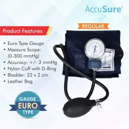 AccuSure YV-MODEL Aneroid Sphygmomanometer Dial Bp Monitor image 3