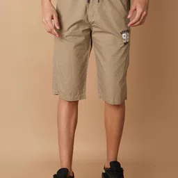 V-Mart Men Printed Regular Fit Mid-Rise Cotton Cargo Shorts-image-2