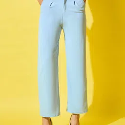 DIMPY GARMENTS Women Relaxed High-Rise Easy Wash Trousers-image-57