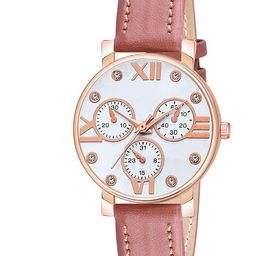 Gopal Shopcart Women Embellished Dial & Straps Analogue Watch C36RG MINAWH Peach Leather-image-60