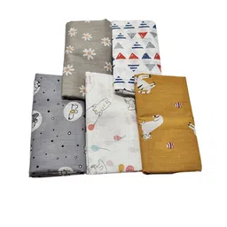 Trance Home Linen Pack Of 5 Baby Swaddle Wrap-58