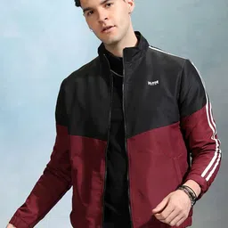 HIGHLANDER Men Colourblocked Crop Outdoor Sporty Jacket with Embroidered-image-33
