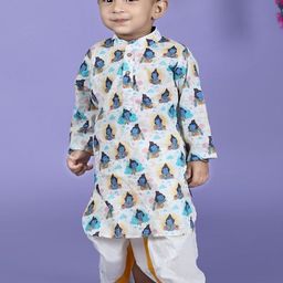 Sangria Boys Printed Regular Pure Cotton Kurta with Dhoti Pants-picture-30