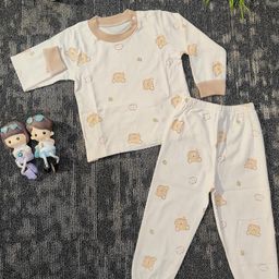 Zankhi Kids-Unisex Brown Pure Cotton Clothing Set-image-8
