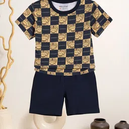 HELLCAT Boys Anime Printed Round Neck T-Shirt With Shorts-picture-12