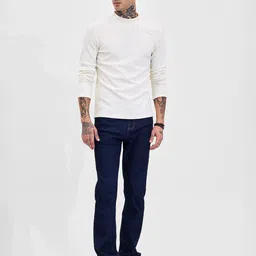 Snitch Men White Solid Sweaters-picture-34