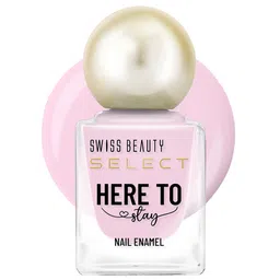 SWISS BEAUTY Here To Stay Waterproof Nail Enamel 12ml -Pink Puff 1-4