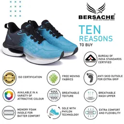 BERSACHE Men Mesh Running Non-Marking Shoes image 2