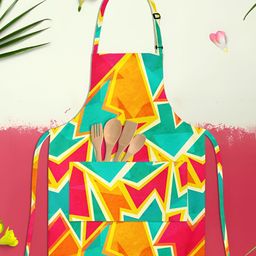 ArtzFolio Green & Yellow Printed Cotton Aprons-10