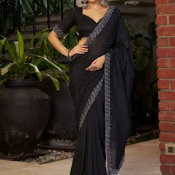 Sanwariya Silk Embellished Sequinned Silk Blend Saree-picture-5