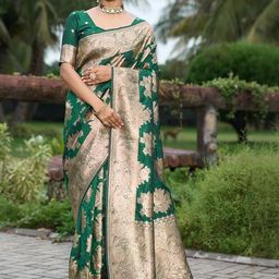KALINI Woven Design Silk Blend Banarasi Saree-picture-32