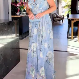 HERE&NOW Women Floral Printed Maxi Dress-picture-26