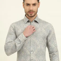 WYRE Men Slim Fit Spread Collar Floral Printed Cotton Formal Shirt-picture-47