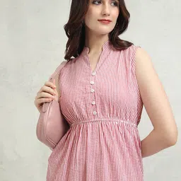 Tokyo Talkies Women Striped Fit & Flare Midi Dress-image-19