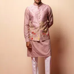 Ayush Jain Embroidered Woven Nehru Jackets-40