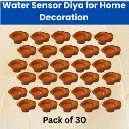 Water Sensor Diya LED Water Diyas for Diwali Home & Office Décor Pack of 30 C204 Plastic (Pack of 30) Table Diya Set-image-75