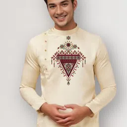 PulseIQ Men Ethnic Motifs Printed Kurta-image-83