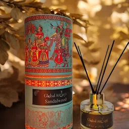 GLOBAL AROMA Blue & Red Sandalwood Reed Aroma Oil Diffuser & Sticks 120ml-85