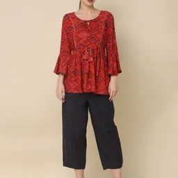 all about you Print Bell Sleeve Top-image-52