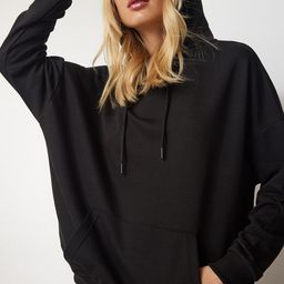 Happiness istanbul Women Hooded Long Sleeves Cotton Sweatshirt-image-64