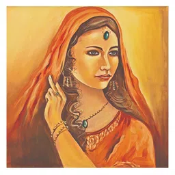 Inephos Orange & Brown Humans Printed Canvas Wall Art-picture-25