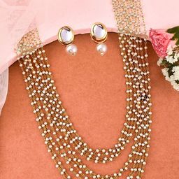 Anouk Gold-Plated Layered Pearls Beaded Jewellery Set-image-79