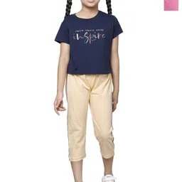 BAESD Girls Pack of 2 Solid Capris-51