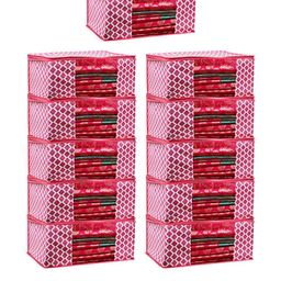 AMAK INC Pink Fabric Multi-Utility Wardrobe Organisers-picture-31