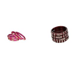 Somil Elegant Combo Glass Bangle Set | Handmade Traditional Chudi For Women | Perfect For Daily & Occasion Use, Combo Of 2 Set, Multicolor, Maroon-image-69