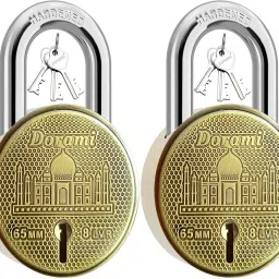 Dorami Steel Lock | Round 65mm | Double Locking | Pack of Two Padlock-10