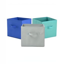 Aura Green Set of 3 Regular Square Foldable & Multipurpose Wardrobe Storage Box Organizer-14