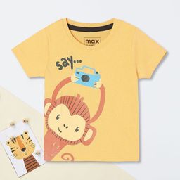 max Boys Printed Applique T-shirt-image-92