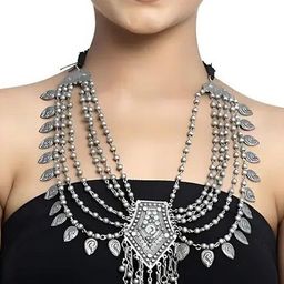 SZN Layered Oxidised Necklace-37