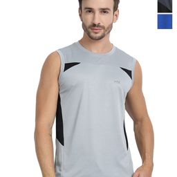 FTX Pack Of 3 Colourblocked Round Neck Sleeveless Dri-FIT T-shirts-image-73