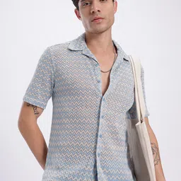 glitchez Sheer Luxe Relaxed Casual Shirt-image-2