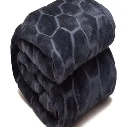 tundwal's Grey Geometric Mink Heavy Winter Double Bed Blanket-image-19