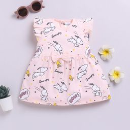 Happy Faces Infant Girls Snoopy Printed Pure Cotton A-Line Dress-picture-13