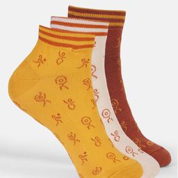 CULT Women Pack Of 3 Patterned Ankle Length Socks-image-17