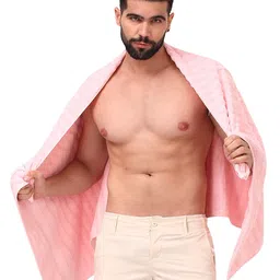 Dollar Pink Striped Bamboo 600 GSM Bath Towel-46