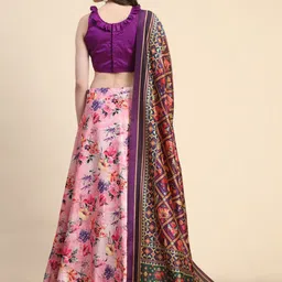 Kaizen TEXO FAB Digital Printed Semi-Stitched Lehenga & Unstitched Blouse With Dupatta image 5