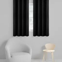 IVAZA Black Polyester Window Curtains-15