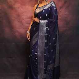 AMRUTKALA SAREES Woven Design Zari Banarasi Saree-picture-27