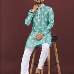 Leipzig Fashion Men Viscose Rayon Kurtas-image-90